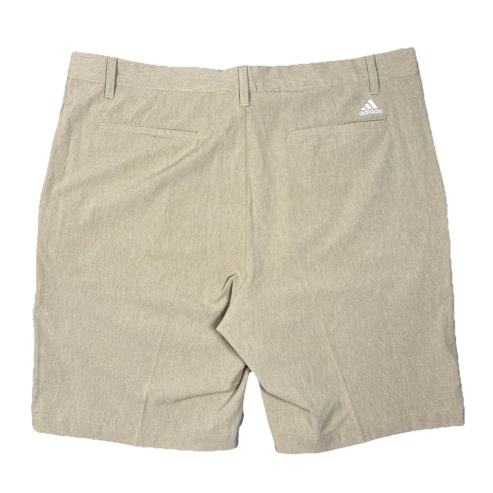 Adidas Aeroready Mens Performance Golf Casual Geometric Beige Tan Shorts 38‎